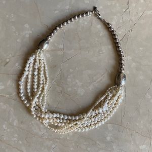 Silpada freshwater pearl multi strand necklace